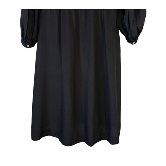 Vintage 1970s B. Altman Black Silk Midi Dress - Picture 11 of 13